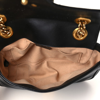 Gucci Calfskin Matelasse Mini GG Marmont Shoulder Bag Black 5 of 9