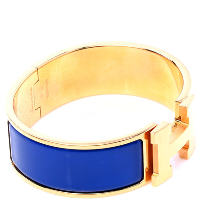 Hermes Enamel Wide Clic Clac H Bracelet GM Bleu Royal 4 of 7