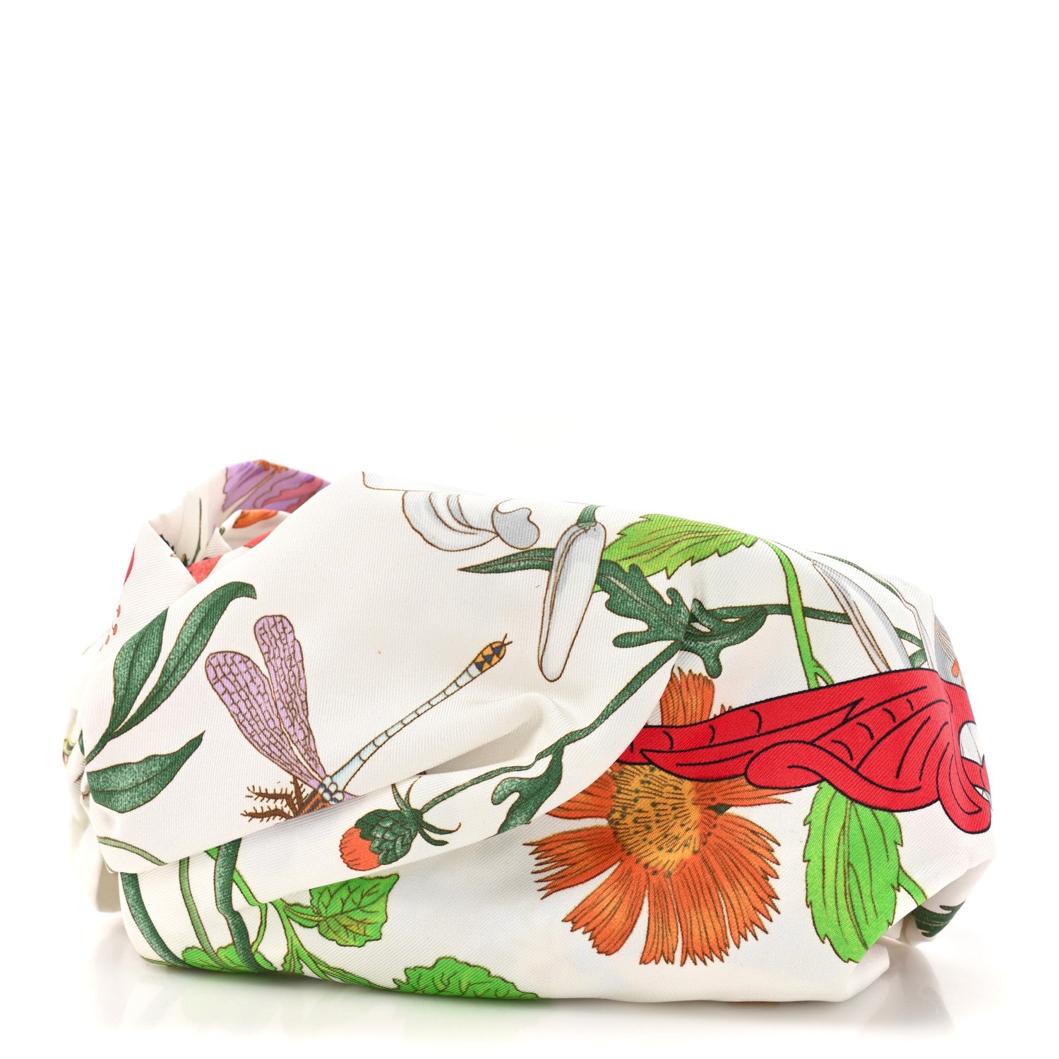 Gucci Silk Floral Headband L White Multicolor 1 of 7