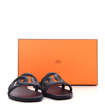Hermes Rubber Aloha Sandals 36 Black 11 of 11