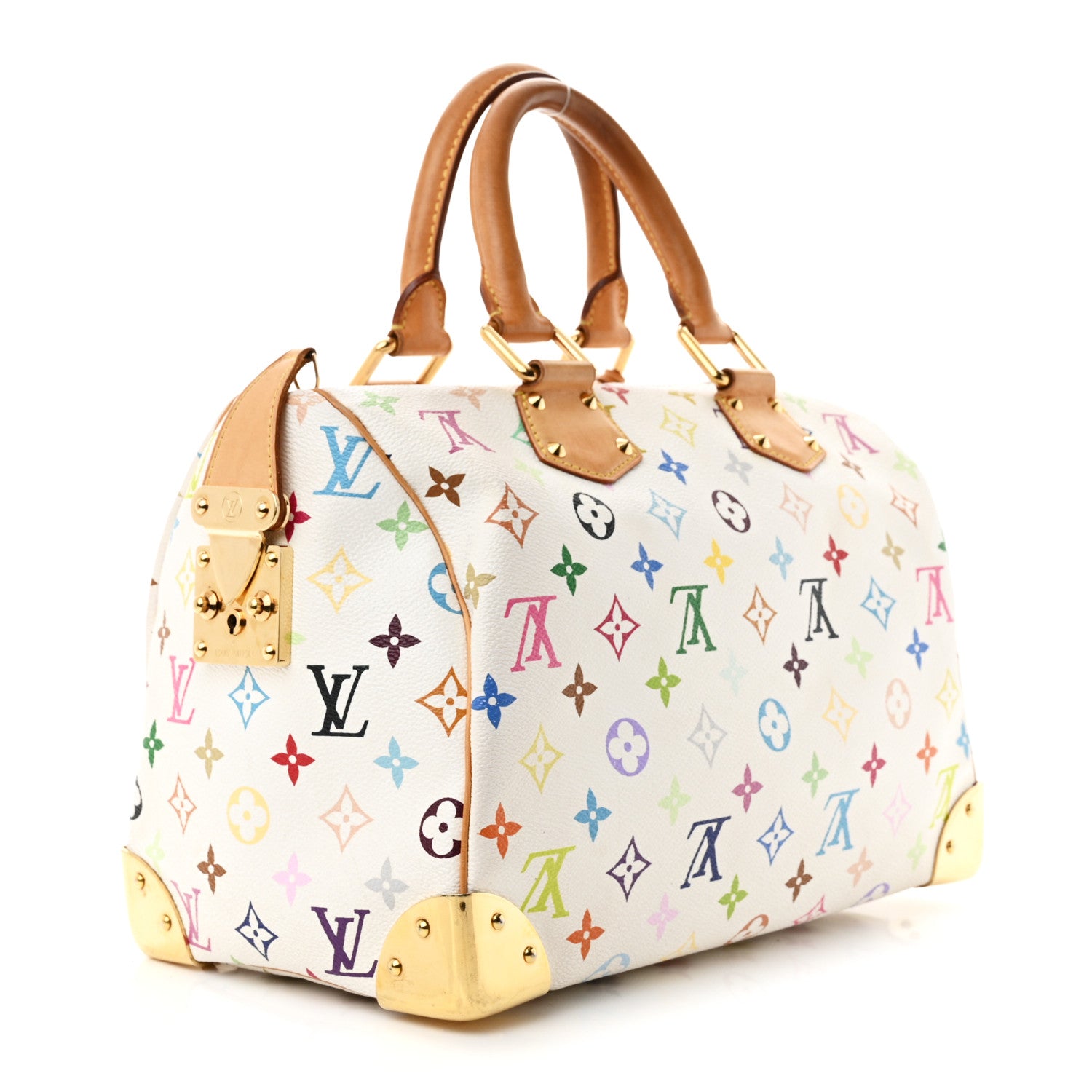 Louis Vuitton Monogram Multicolor Speedy 30 White 3 of 13