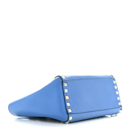 Valentino Garavani Vitello Mini Rockstud Double Handle Tote Light Sapphire 4 of 13