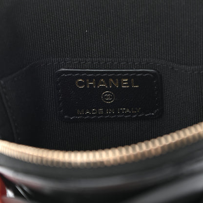 Chanel Lambskin Mini Camellia Bouquet Clutch With Chain Black 6 of 11