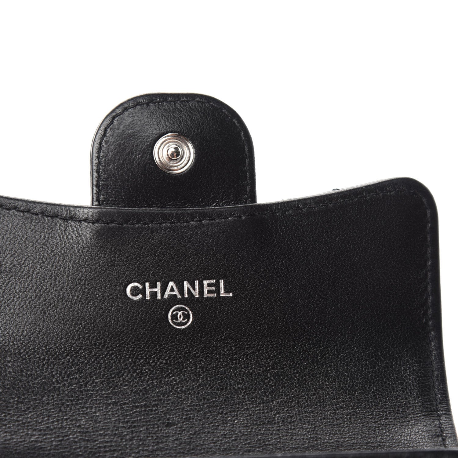 Chanel Lambskin Quilted Flap Card Holder Black 7 of 9