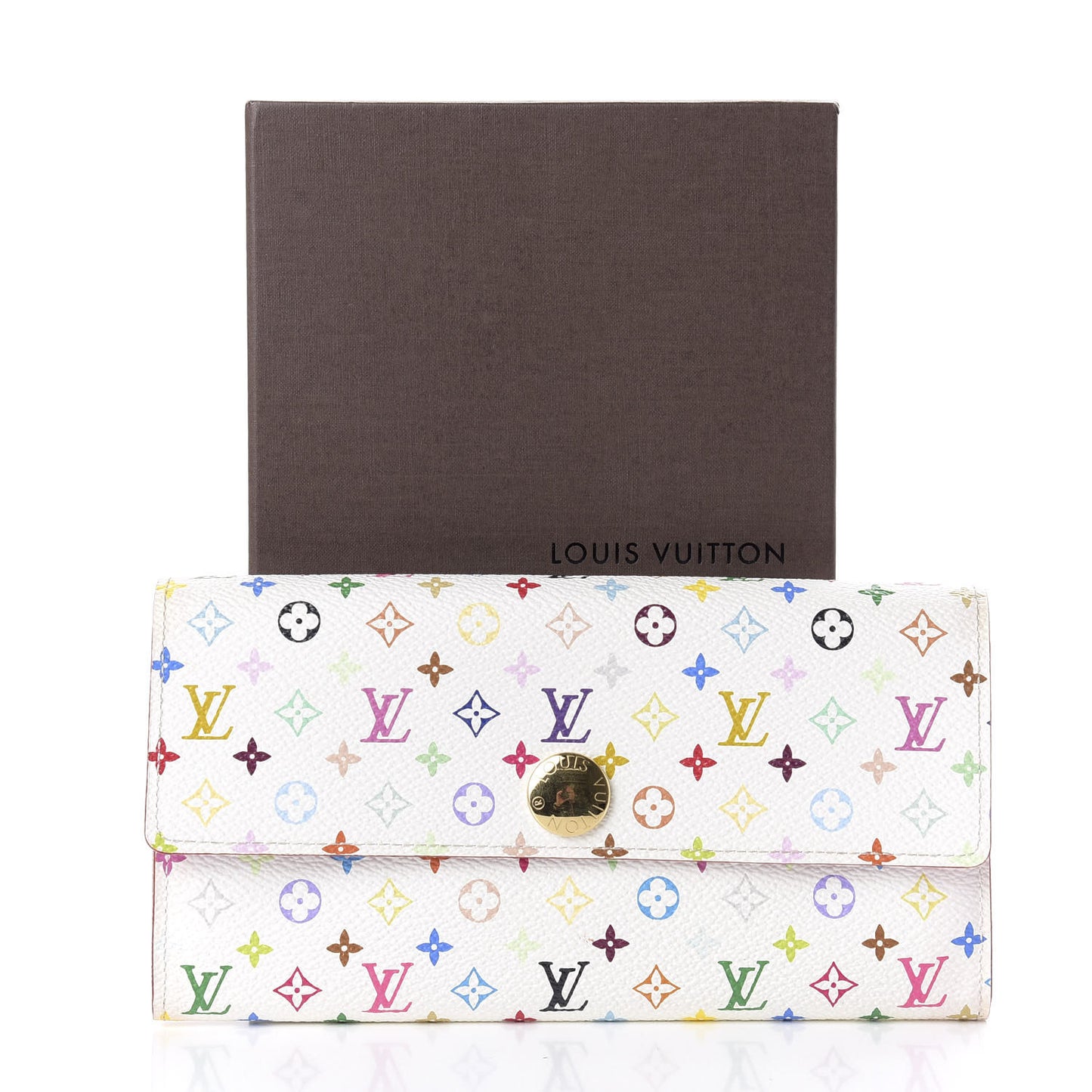 Monogram Multicolor Sarah Wallet White Litchi