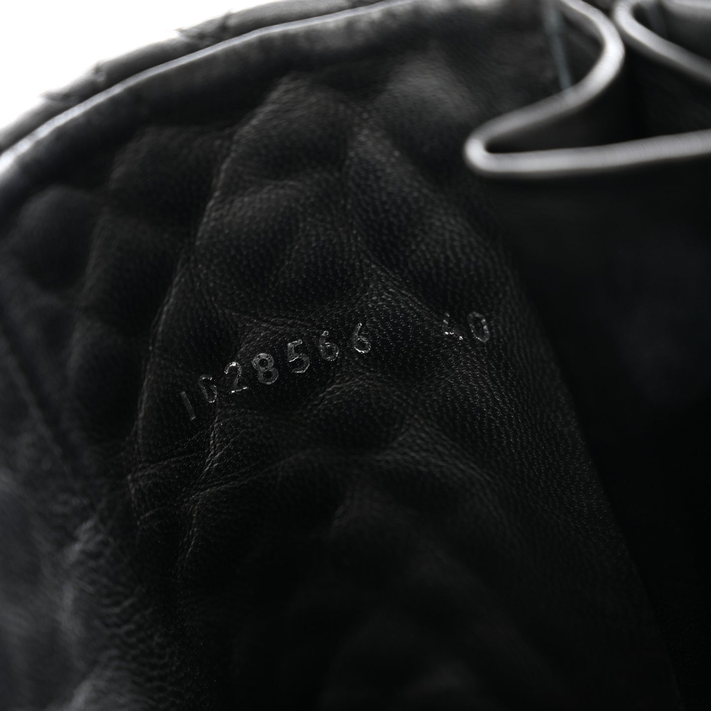 Calfskin Quilted Biker Boots 40 Black