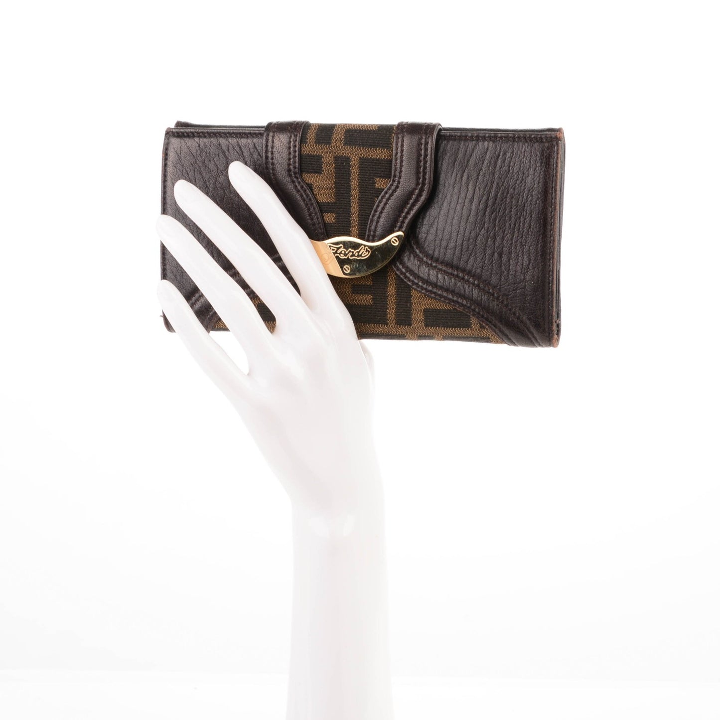 Zucca Nappa Nuvolata Vitello Tortuga Spy Continental Wallet Tobacco Moro