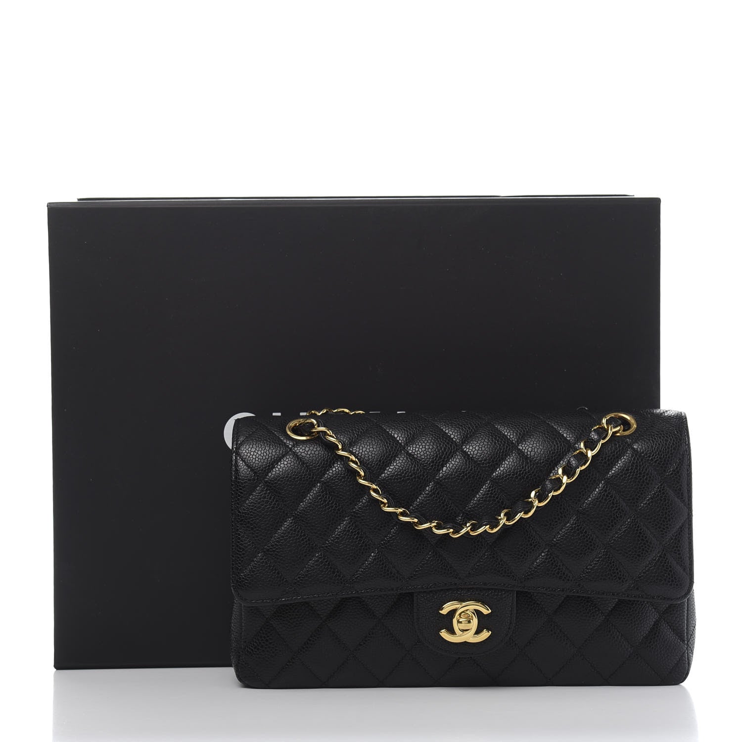 Chanel Caviar Quilted Medium Double Flap Black 12 of 12