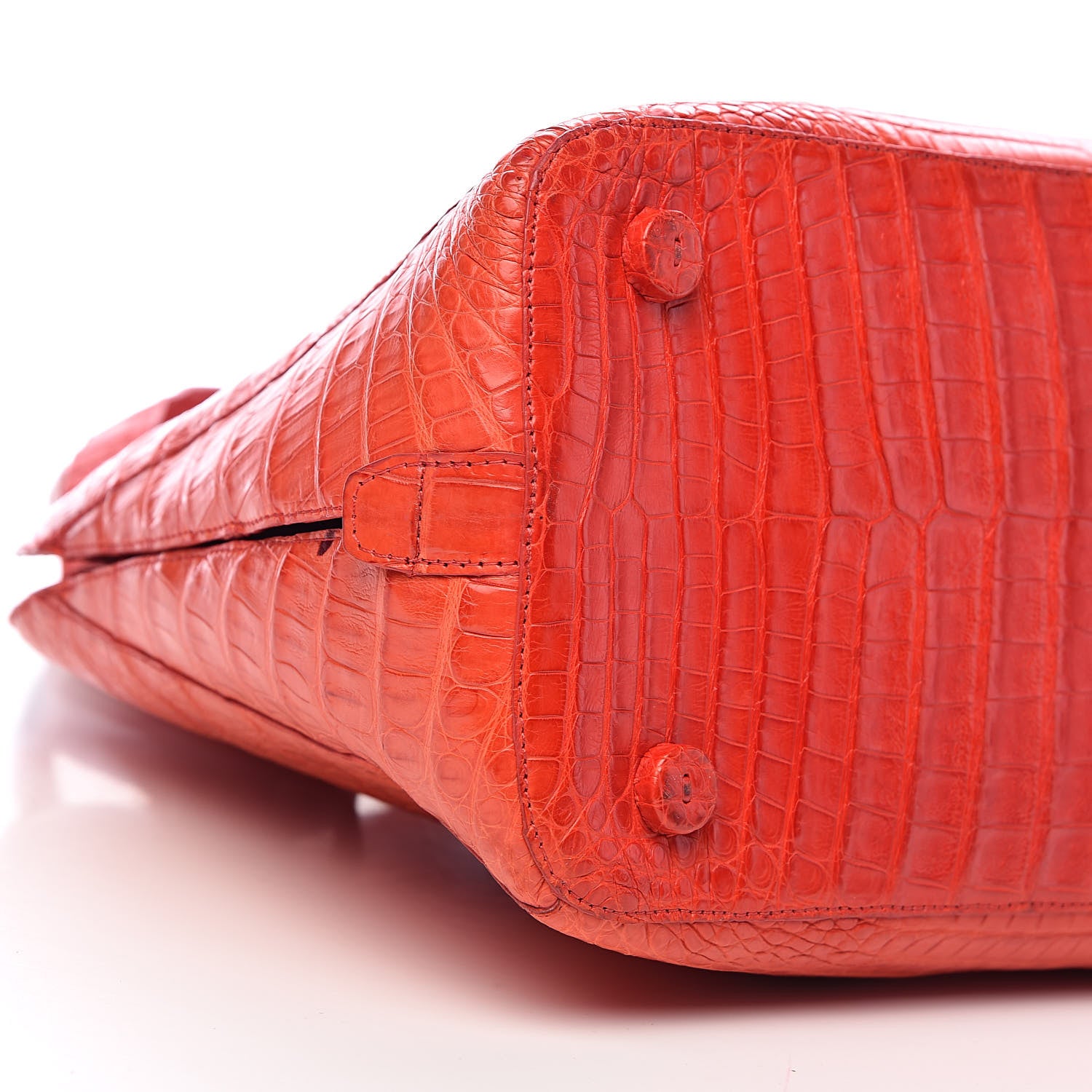 Nancy Gonzalez Crocodile Tote Coral 8 of 10
