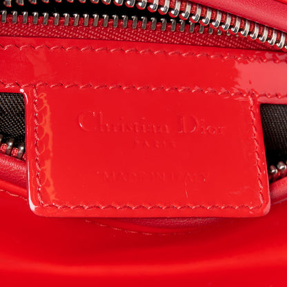 Christian Dior Patent Cannage Medium Lady Dior Red 6 of 10
