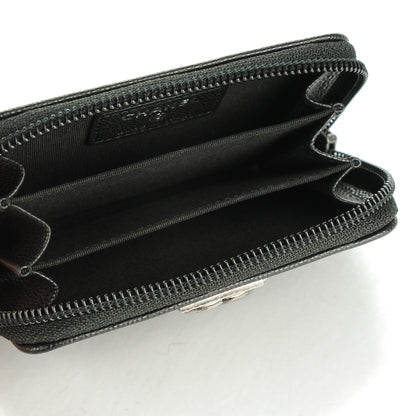 Chanel Caviar Quilted Boy Zip Around Coin Purse Wallet Black 5 of 7