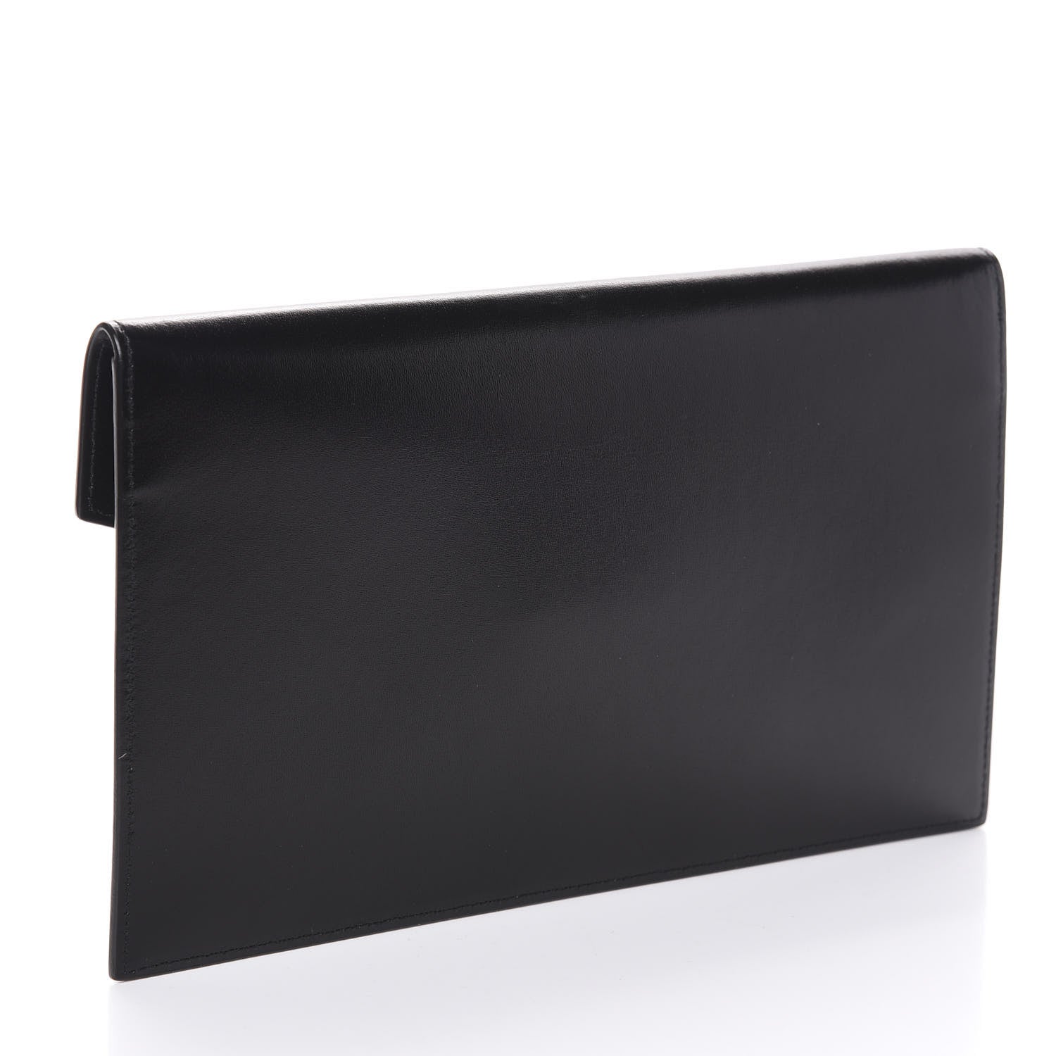 Saint Laurent Smooth Shiny Calfskin Monogram Uptown Pouch Black 3 of 6