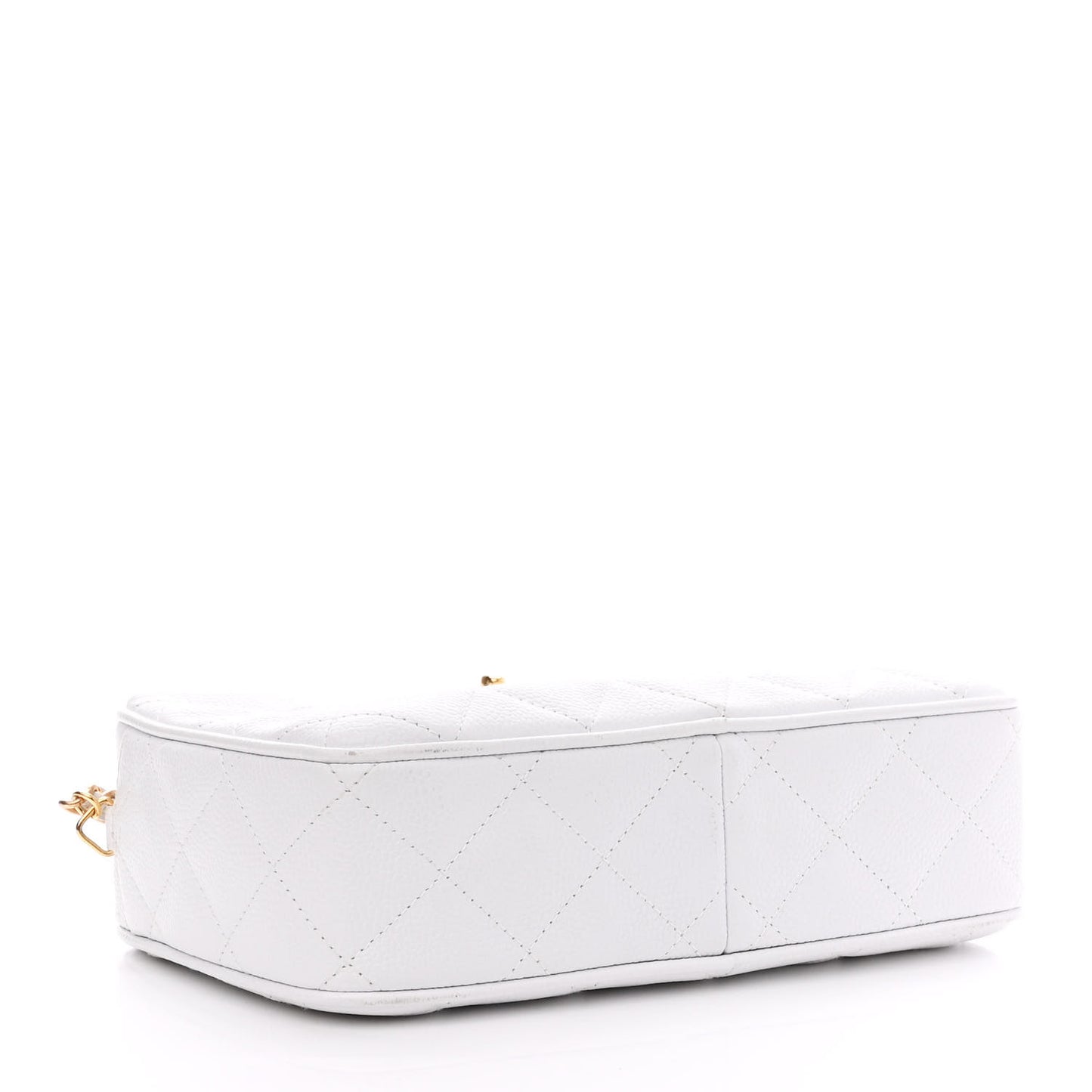 Caviar Quilted Camera Case White