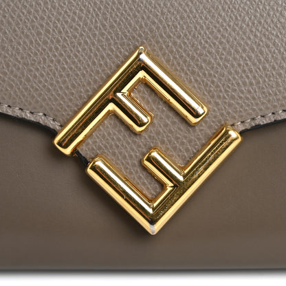 Fendi Vitello King Cruise FF Diamonds Continental Envelope Wallet On Chain Truffle Dove 15 of 16