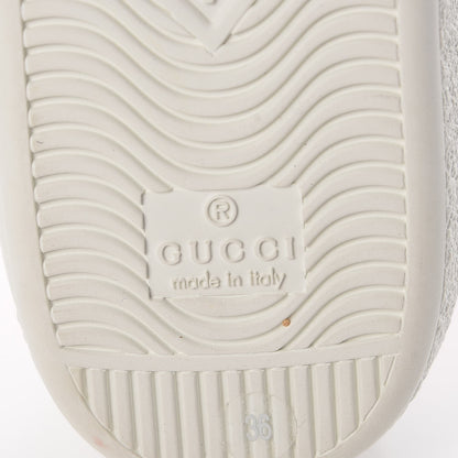 Gucci Calfskin Ayers Bee Embroidered Womens Ace Sneakers 36 White Green 7 of 11