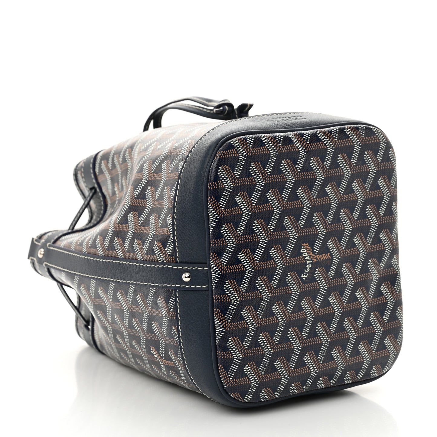 Goyardine Petit Flot Bucket Bag PM Navy