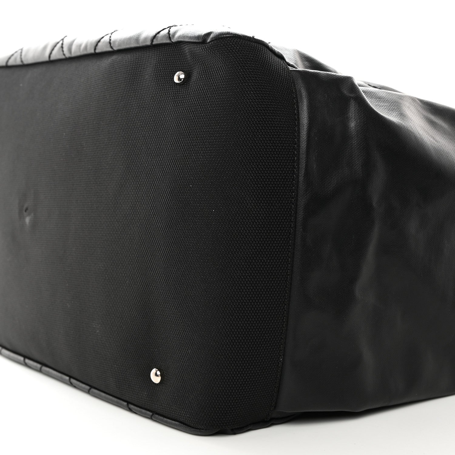 Chanel Coated Canvas Paris Biarritz XL Travel Bag Black 10 of 16