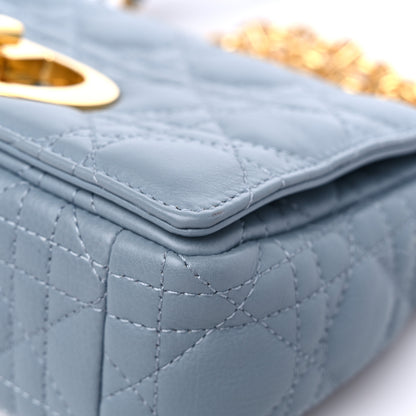 Christian Dior Calfskin Cannage Small Caro Bag Cloud Blue 9 of 12