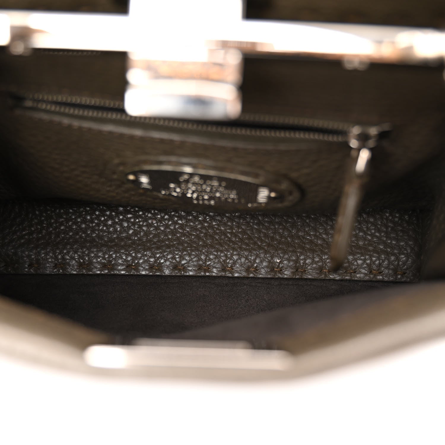 Fendi Cuoio Romano Snakeskin Selleria Mini Peekaboo Iconic Satchel Corda White 6 of 11