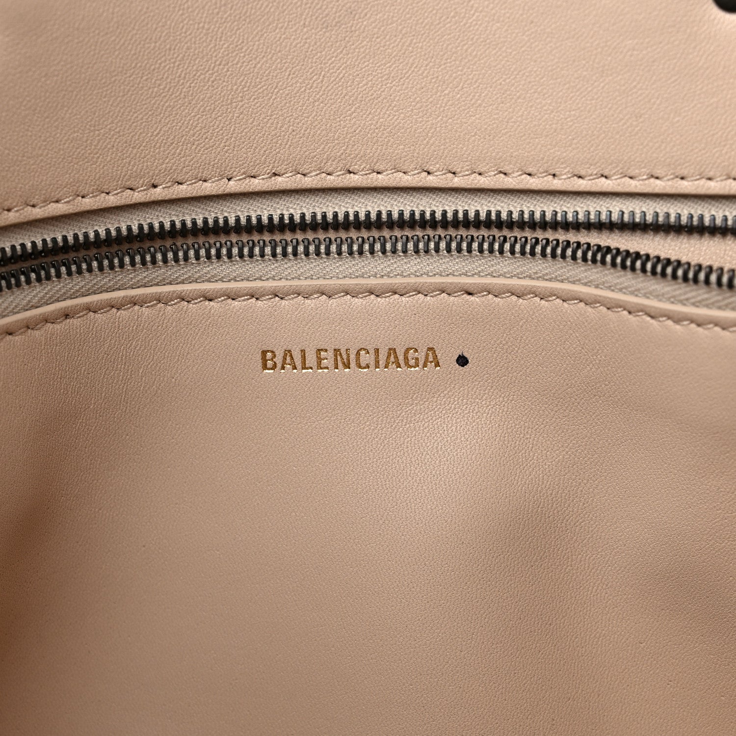Balenciaga Merino Wool Papier A6 Zip Around Tote Beige Tapioca 7 of 9