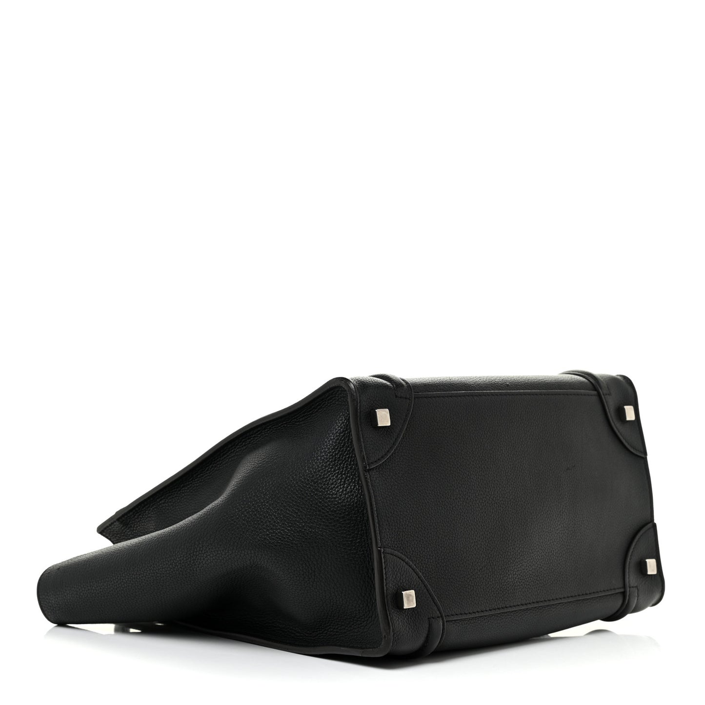 Drummed Calfskin Mini Luggage Black