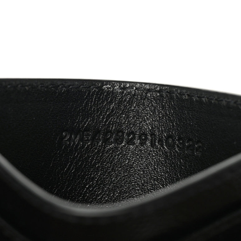 Grain De Poudre Matelasse Chevron Monochrome Monogram Credit Card Case Black