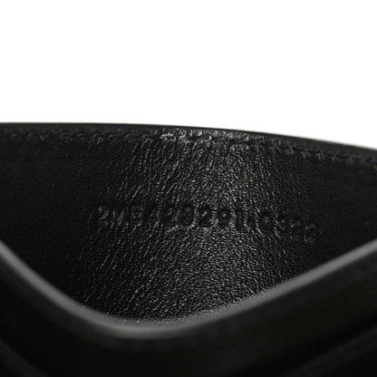 Saint Laurent Grain De Poudre Matelasse Chevron Monochrome Monogram Credit Card Case Black 7 of 7