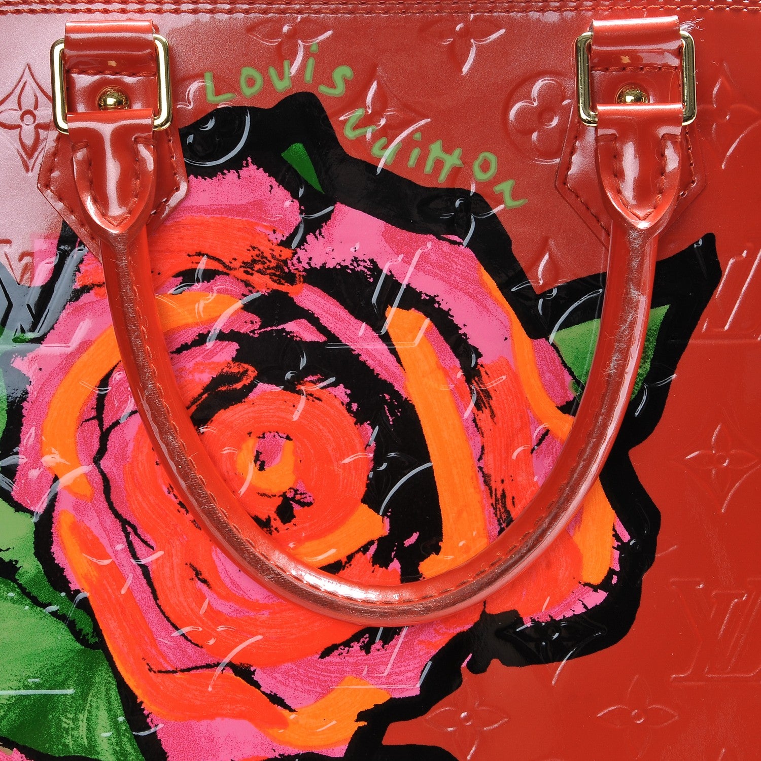 Louis Vuitton Vernis Roses Alma GM Orange Sunset 12 of 13