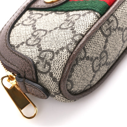 Gucci GG Supreme Monogram Web Ophidia Dome Key Pouch Beige New Acero 9 of 11