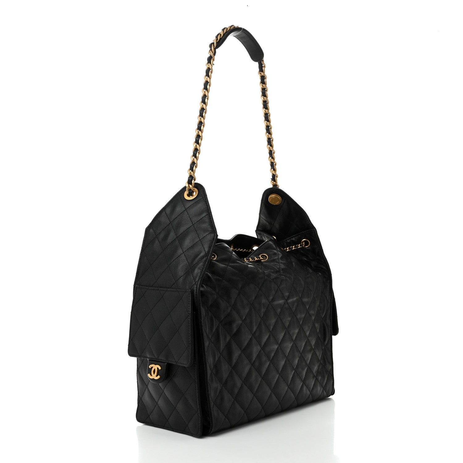 Chanel Caviar Quilted Medium Chanel 25 Handbag Black 4 of 12