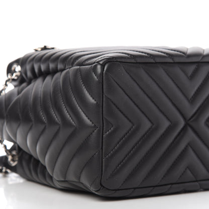 Chanel Lambskin Chevron Small Urban Spirit Drawstring Bag Black 6 of 10