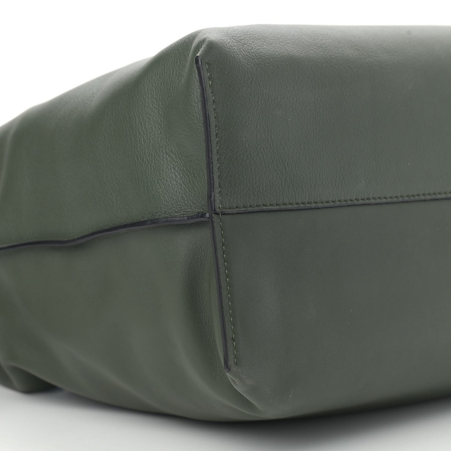 Calfskin Large Flamenco Knot Bag Khaki