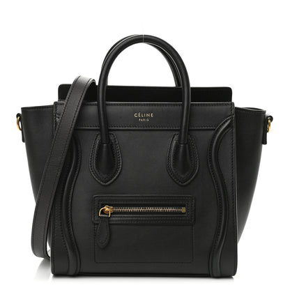 Celine Smooth Calfskin Nano Luggage Black 1 of 12
