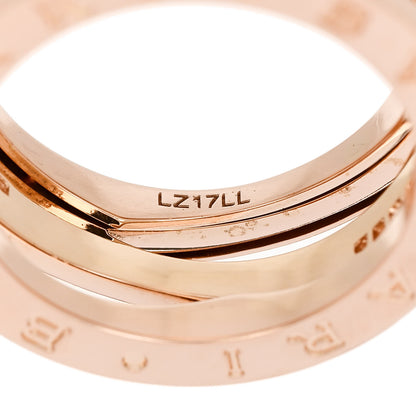 Bulgari 18K Rose Gold Diamond Pave B.Zero1 Legend Ring 55 7.25 6 of 7