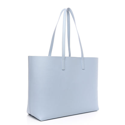 Saint Laurent Calfskin Large Shopping Tote Light Blue 2 of 9