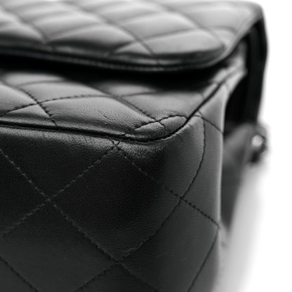 Chanel Lambskin Quilted Jumbo Double Flap Black 11 of 12