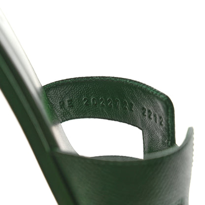 Hermes Epsom Oran Sandals 36.5 Vert Cactus 8 of 9