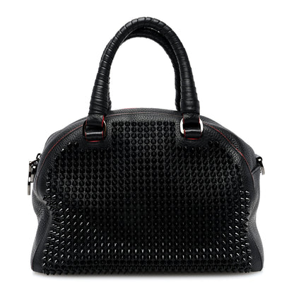 Christian Louboutin Grained Calfskin Studded Panettone Bowling Bag Black 1 of 9