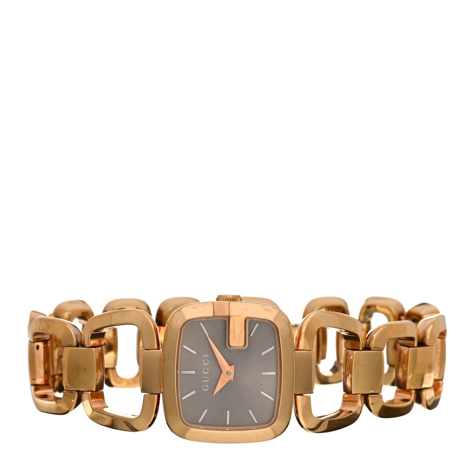 Gucci Stainless Steel 24mm G-Gucci Square Quartz Watch Brown 2 of 4