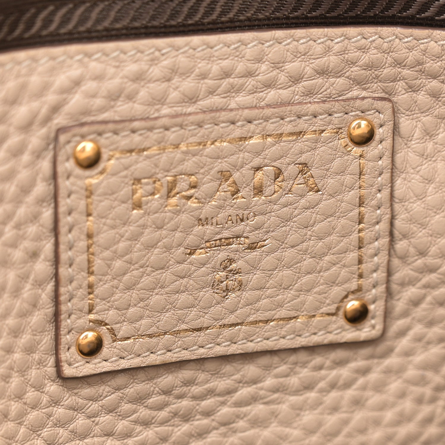 Prada Vitello Daino Tote Sabbia 6 of 14