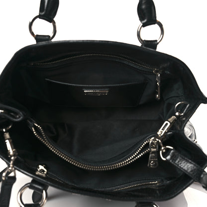 Miu Miu Vitello Shine Top Handle Satchel Black 5 of 11