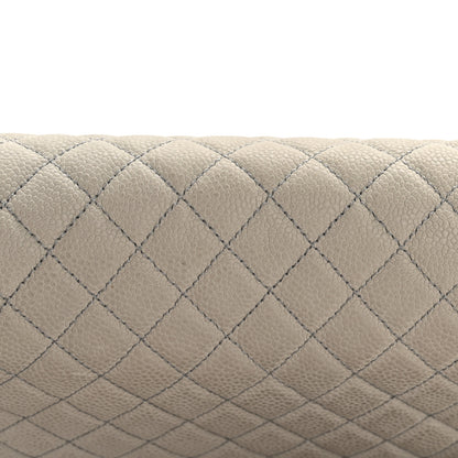 Chanel Iridescent Caviar Quilted Medium Boy Flap Light Grey 13 of 14