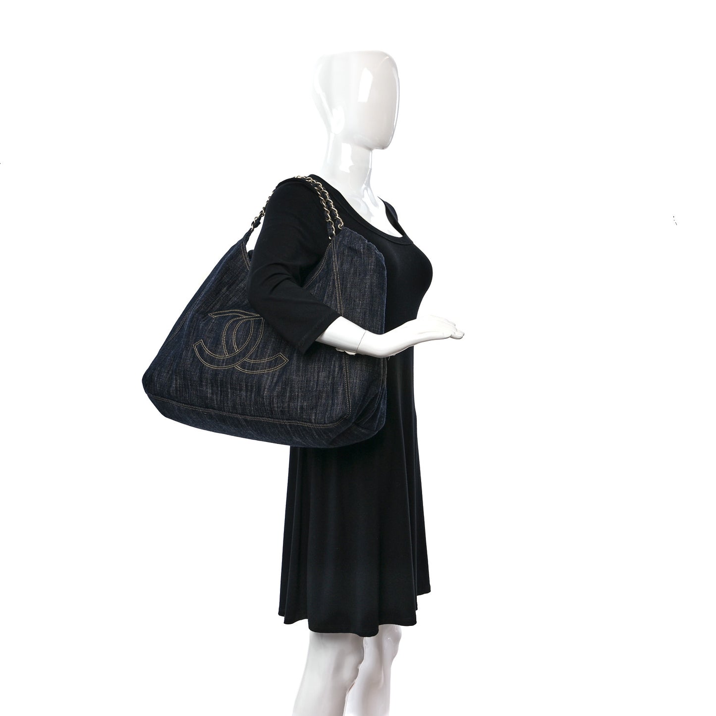Denim XL Coco Cabas Tote Dark Blue