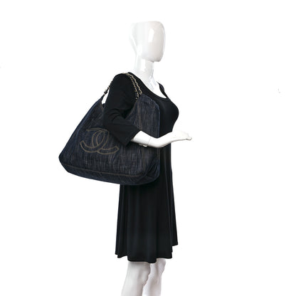 Chanel Denim XL Coco Cabas Tote Dark Blue 2 of 11