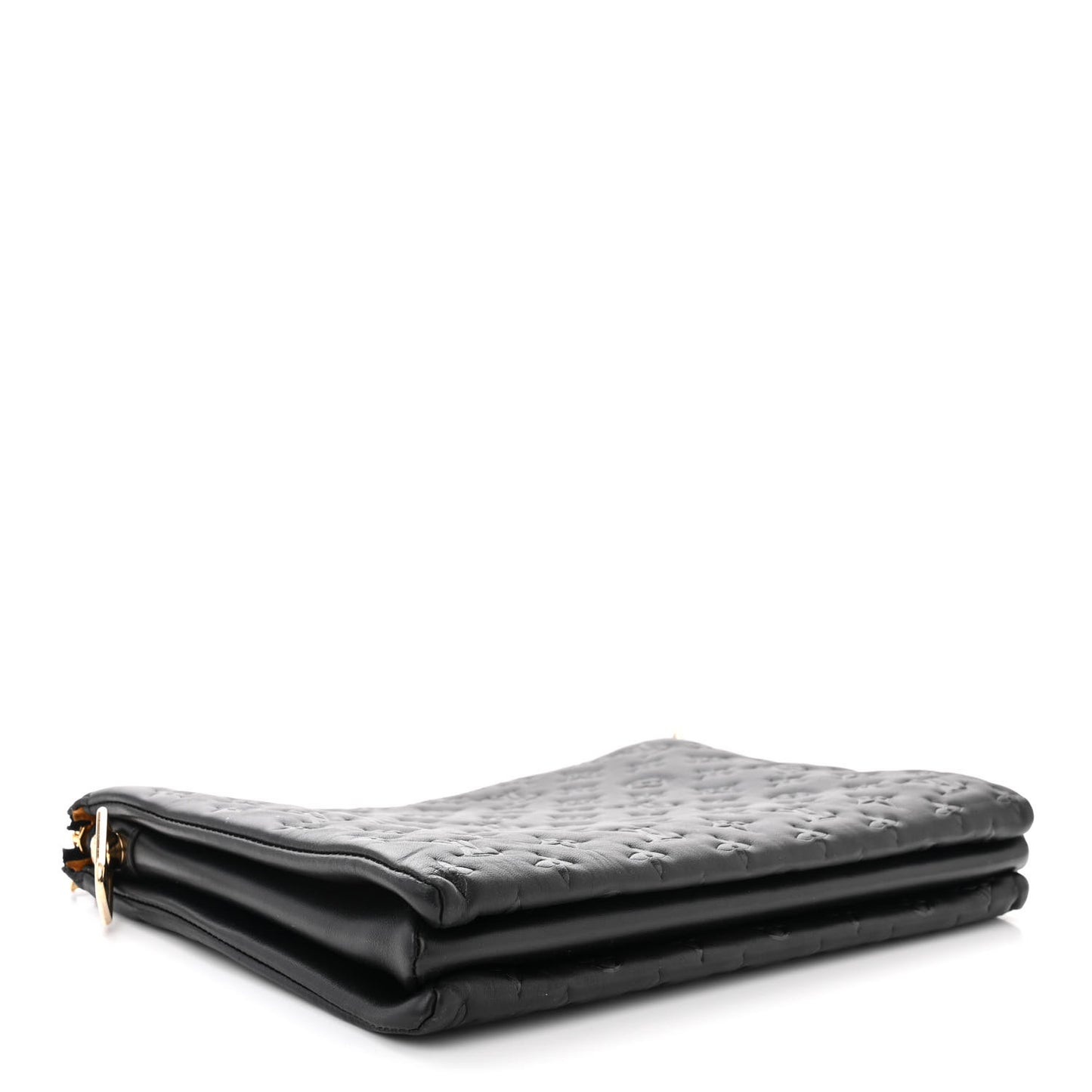 Lambskin Embossed Monogram Coussin MM Black