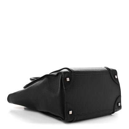 Celine Drummed Calfskin Mini Luggage Black 4 of 11