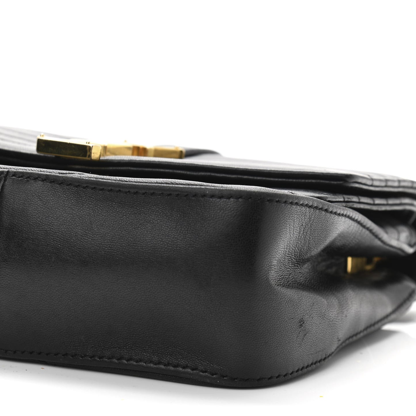 Lambskin Matelasse Chevron Monogram Small Sulpice Bag Black