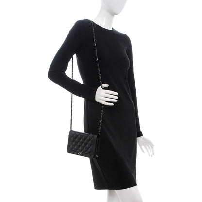 Chanel Caviar Quilted Boy Wallet On Chain WOC So Black 2 of 10