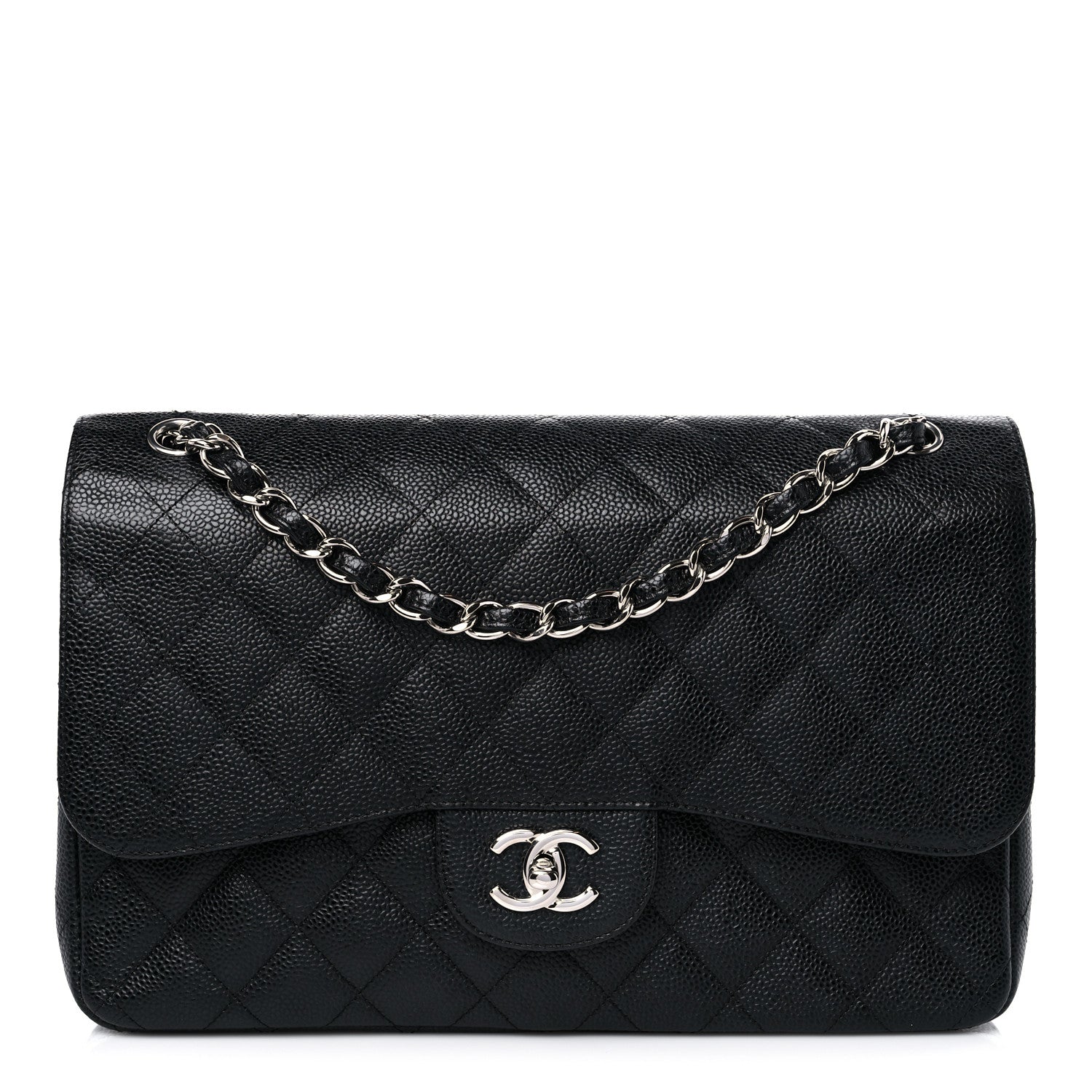 Chanel Caviar Quilted Jumbo Double Flap Black 1 of 11