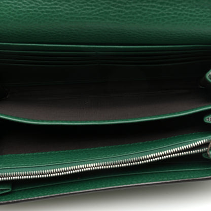 Gucci Calfskin Mini Dionysus Chain Wallet Emerald 5 of 10